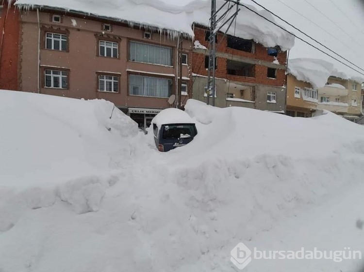 Karadeniz'de kar esareti: Araçlar kayboldu, evlerin girişleri kapandı