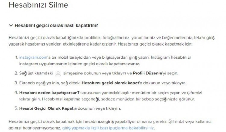 İnstagram Hesabı Dondurma 2022!