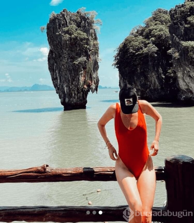 Burcu Binici'nin bikinili pozları sosyal medyayı salladı