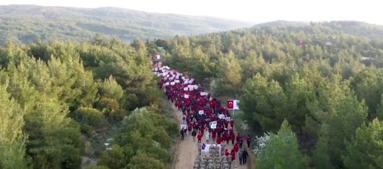 Çanakkale'de 57. Alay Vefa Yürüyüşü
