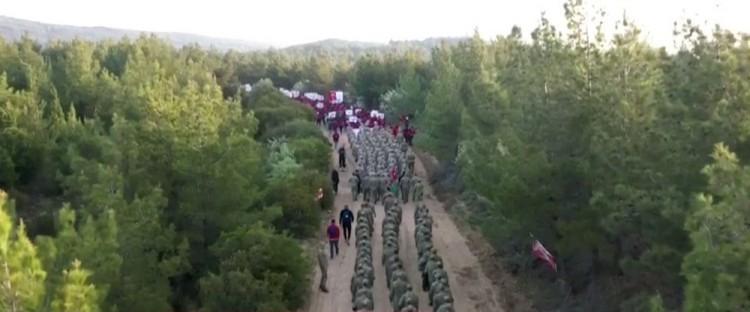 Çanakkale'de 57. Alay Vefa Yürüyüşü