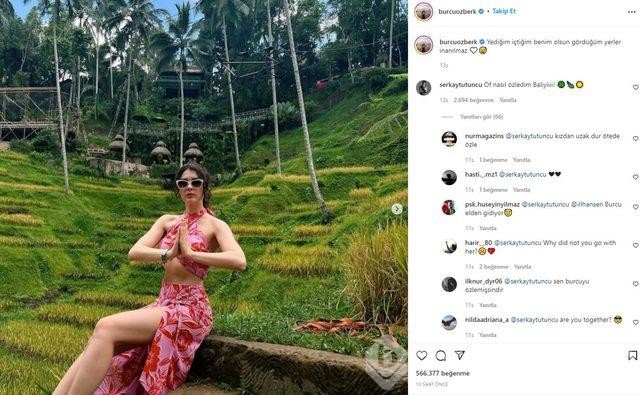 Burcu Özberk'in cesur pozlarını görünce Serkay Tütüncü dayanamadı
