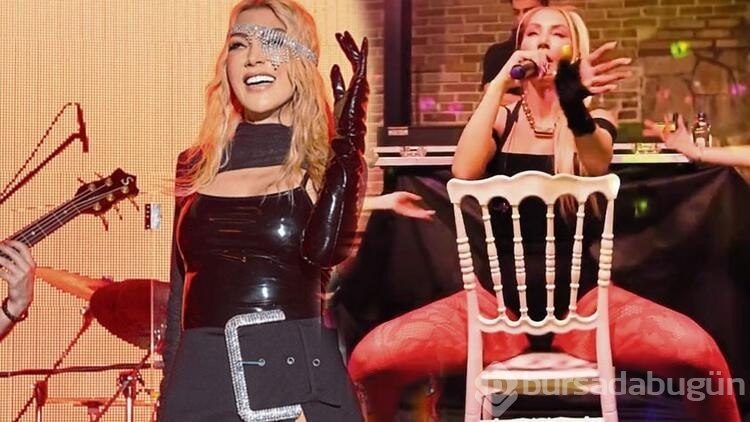 Hande Yener'den sandalye şov