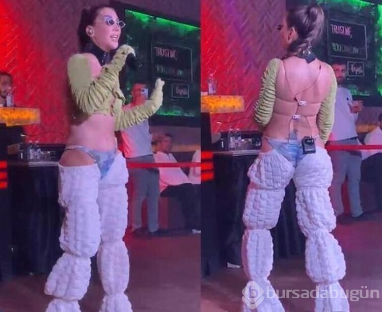 Hande Yener'den sandalye şov