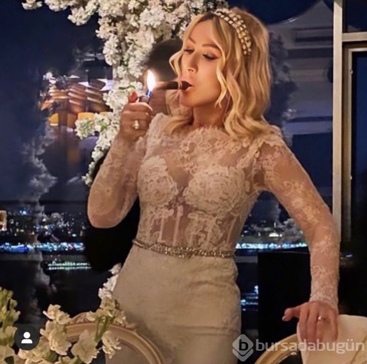 Seda Sayan nikah gününden purolu pozunu paylaştı