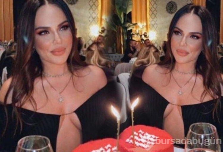 Buket Aydın'dan göğüs dekolteli poz