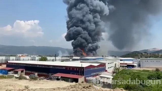 Bursa'da fabrika yangını