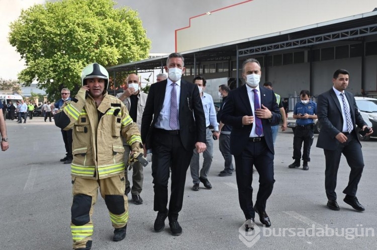 Bursa'da fabrika yangını