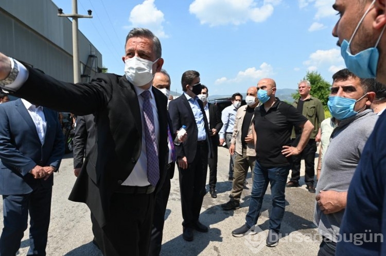 Bursa'da fabrika yangını