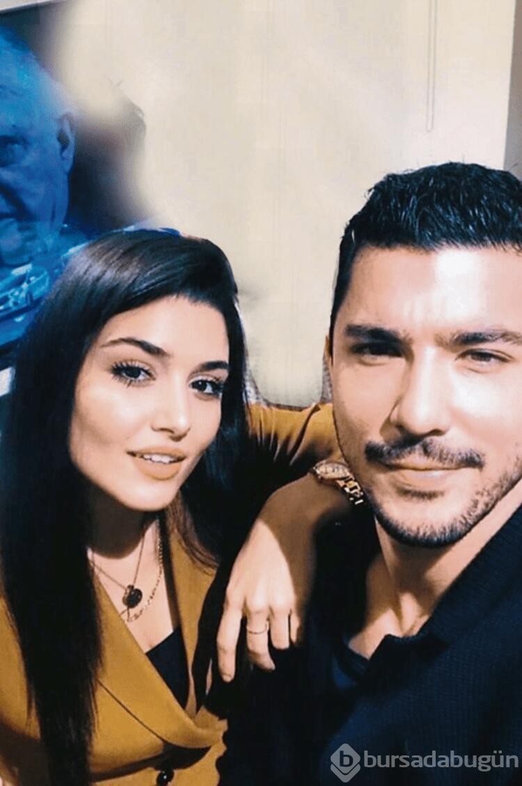 Hande Erçel dev kaplumbağa ile kamera karşısına geçti
