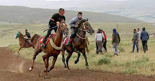 Muş'ta geleneksel köyler arası at yarışı