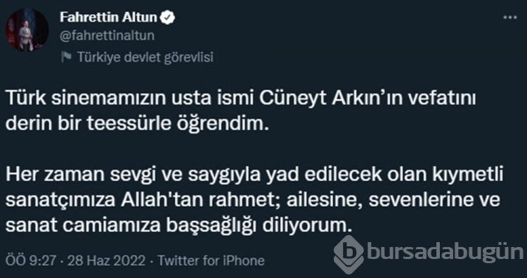 Cüneyt Arkın'ın ardından...