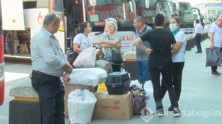Otogarda kurban bayramı hareketliliği