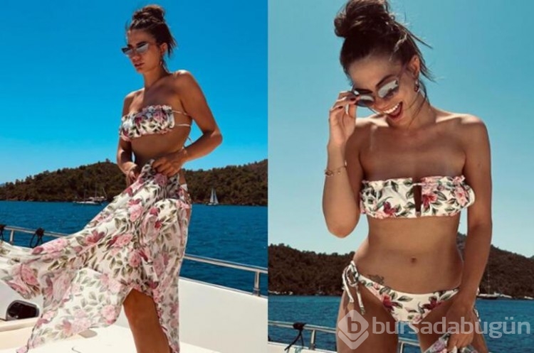 Demet Özdemir'den tekne pozları