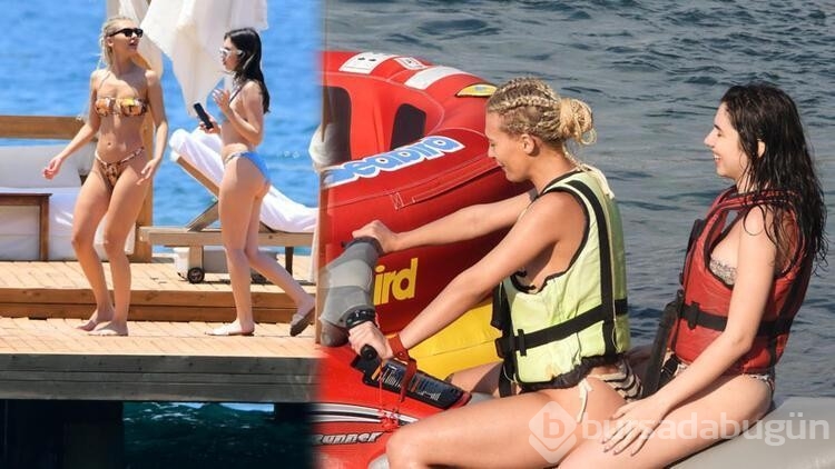 Melisa Döngel su kayağı yapıyor
