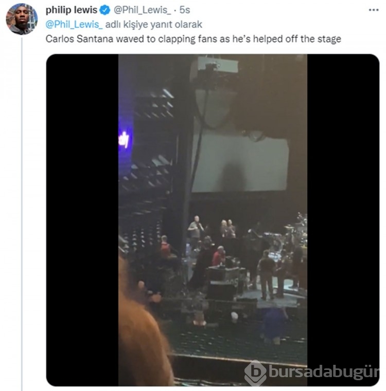 Müzisyen Carlos Santana sahnede yere yığıldı
