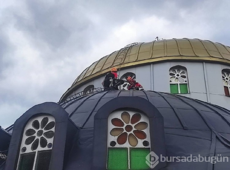Bursa'da yuvasından düşen yavru leylek beş gün sonra kurtarıldı