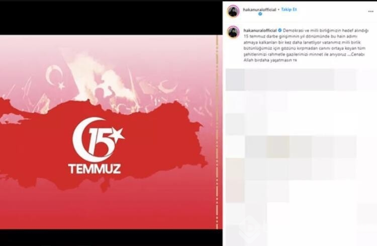 Ünlüler'den 15 Temmuz paylaşımları
