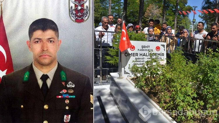 Ömer Halisdemir'in kabrine ziyaretçi akını