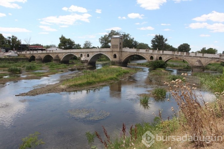 Tunca Nehri'nde su seviyesi yarıya düştü