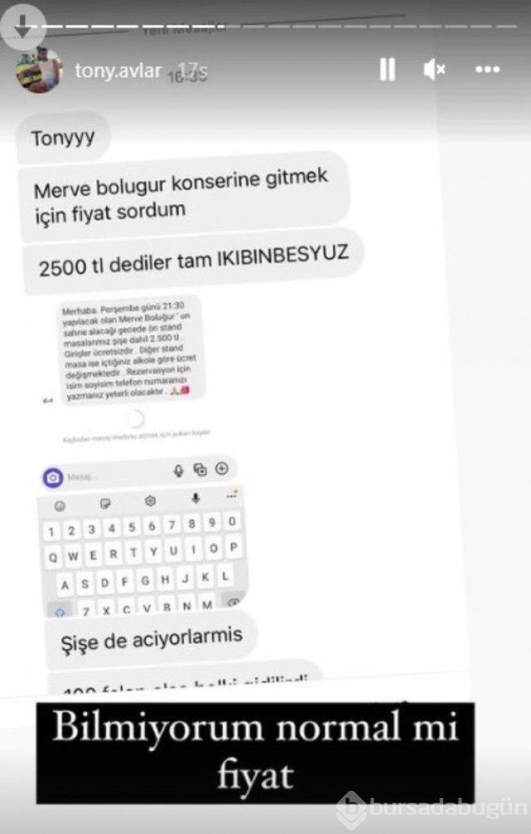 Merve Boluğur, ilk kez sahneye çıkacak! 2 bin 500 TL
