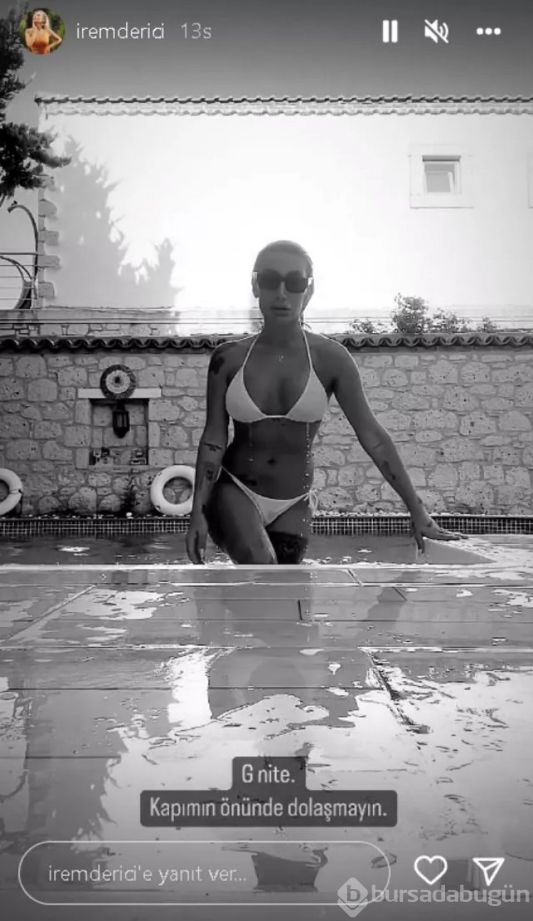İrem Derici bikinisiyle şov yaptı!