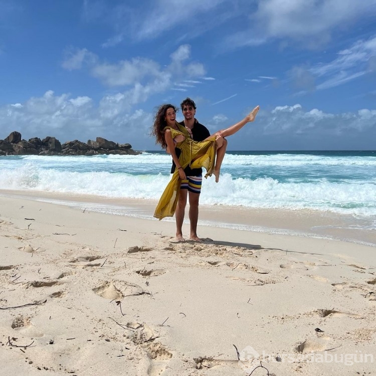 Ebru Şahin ile Cedi Osman çiftinden balayı fotoğrafları