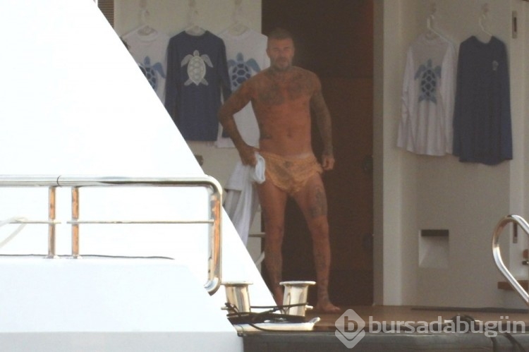 David Beckham ve Victoria Beckham tatilde
