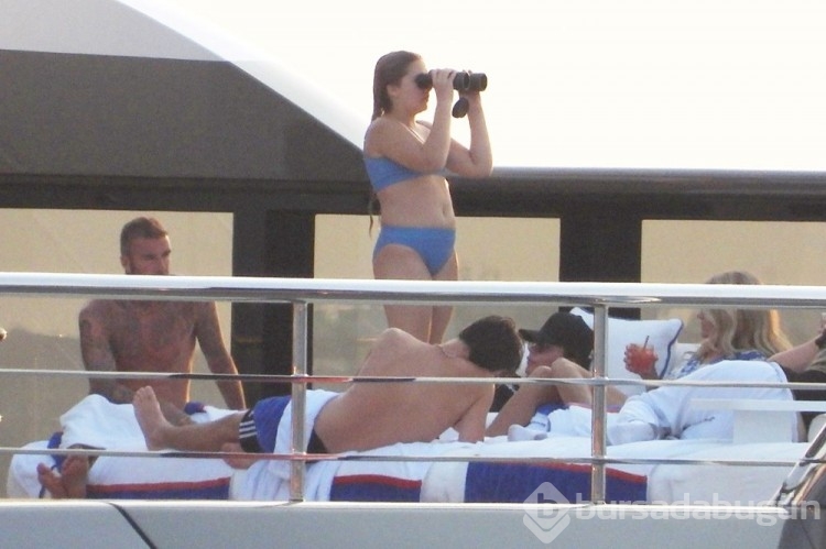 David Beckham ve Victoria Beckham tatilde