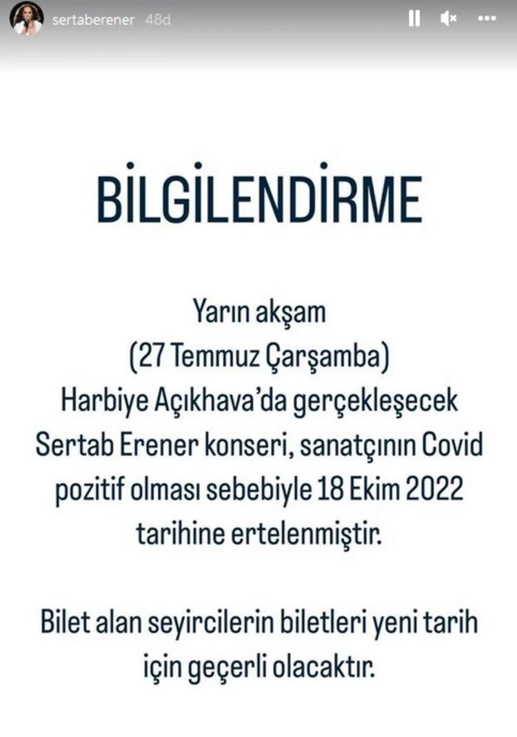 Sertab Erener'den kötü haber! 