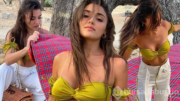 Hande Erçel'in Kaz Dağları'nda tatil ve piknik keyfi