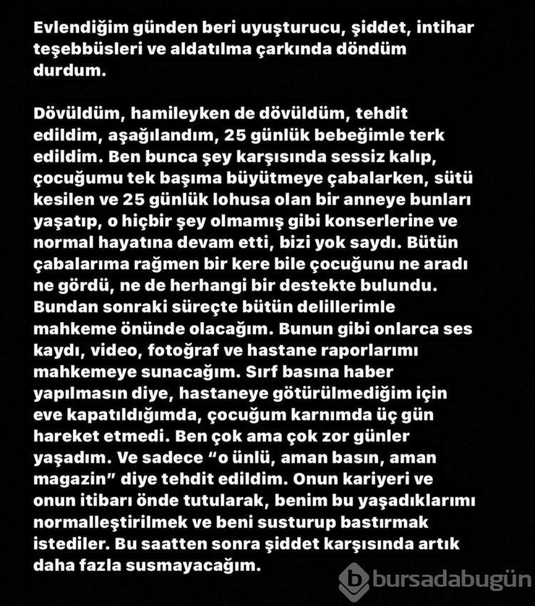 Ünlü rockçı Kaan Boşnak'ın eşinden yeni iddia!