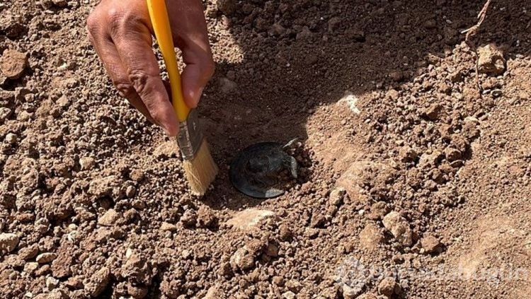 Perre Antik Kenti'ndeki kazılarda 1800 yıllık askeri madalya bulundu