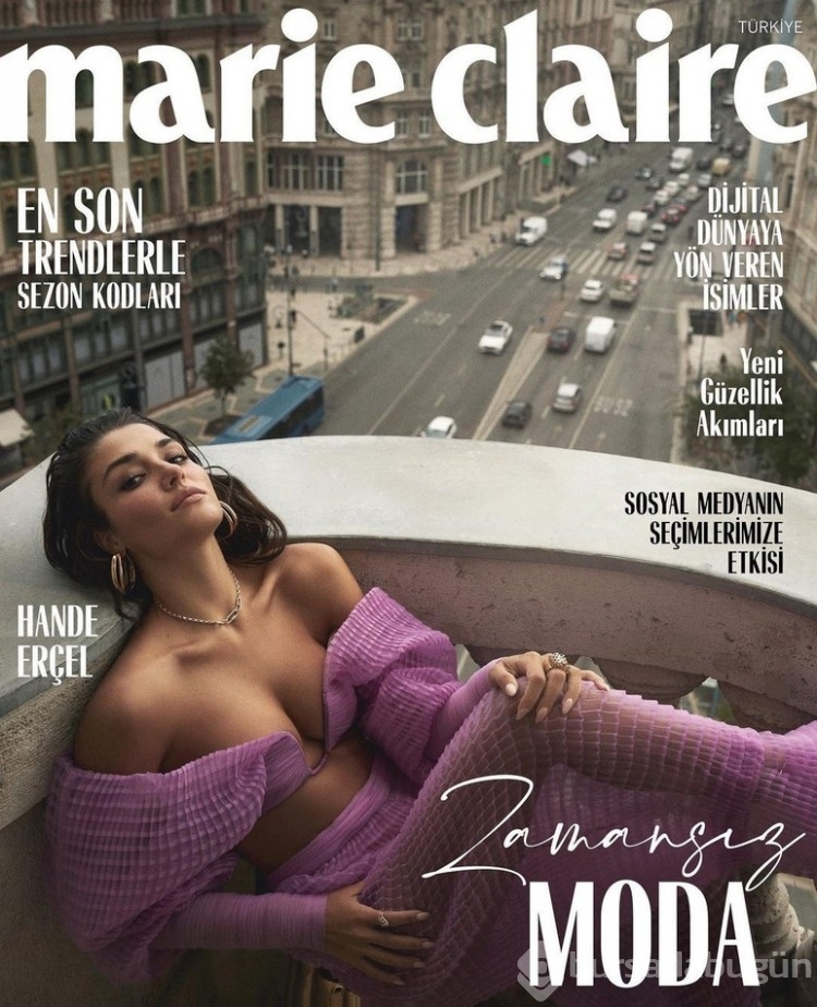 Hande Erçel bambaşka biri oldu! Marie Claire'in kapağında
