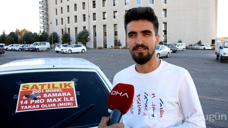 Otomobilini cep telefonu ile takas etti