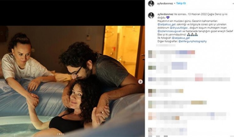 Ayfer Dönmez ve dört aylık kızının süt molası