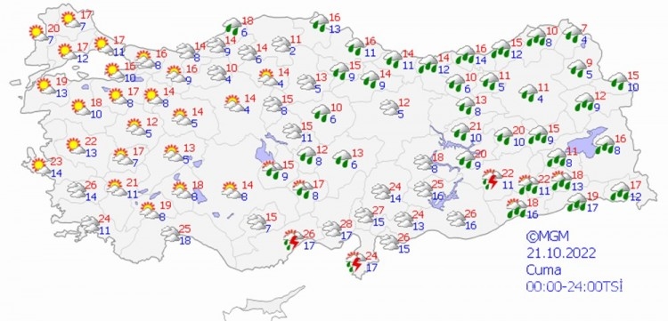 Rusya üzerinden soğuk hava geliyor!