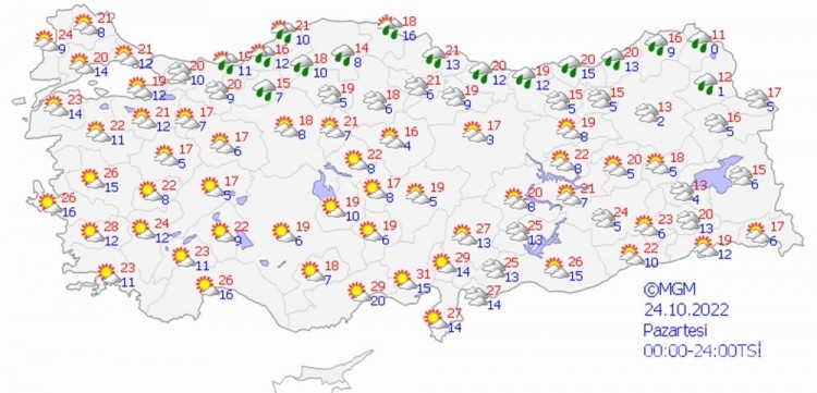 Rusya üzerinden soğuk hava geliyor!