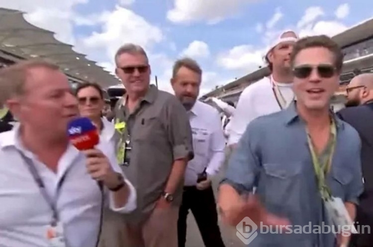 Brad Pitt'ten canlı yayında Formula 1 muhabirine kötü muamele