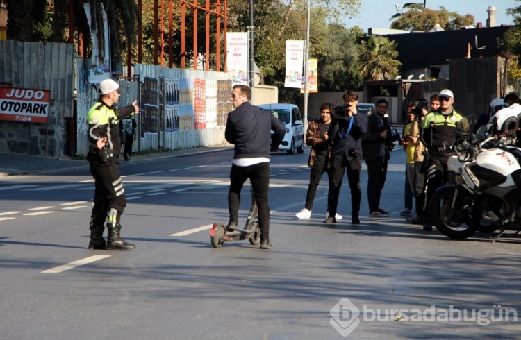 Scooter sürücüleri durduruldu, tek tek ceza kesildi!