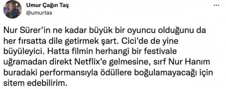 Berkun Oya imzalı 'Cici' filmi sosyal medyayı salladı
