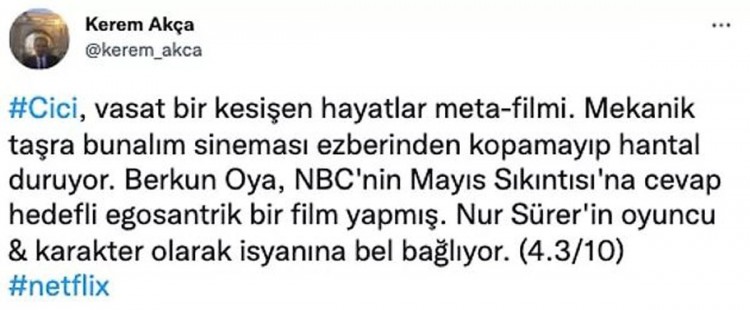 Berkun Oya imzalı 'Cici' filmi sosyal medyayı salladı
