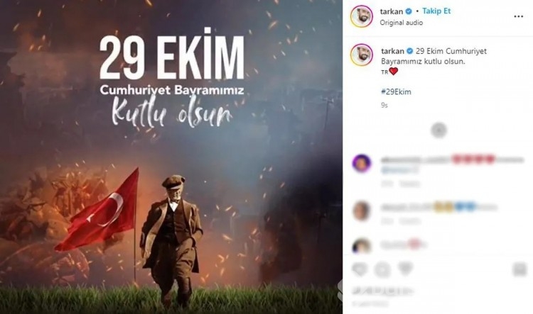Ünlülerden 29 Ekim Cumhuriyet Bayramı mesajları
