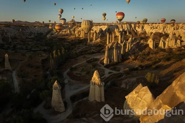 Kapadokya'da balon uçuşu rekoru kırıldı

