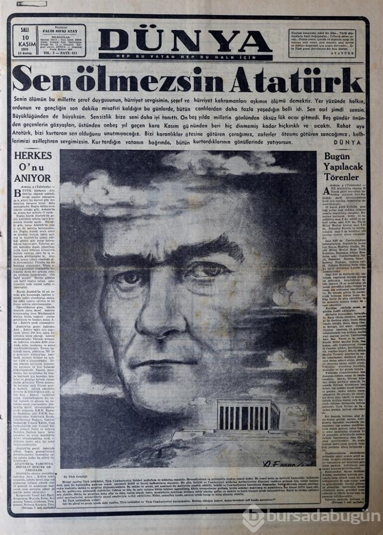 10 Kasım 1938... Büyük acı manşetlere böyle taşındı