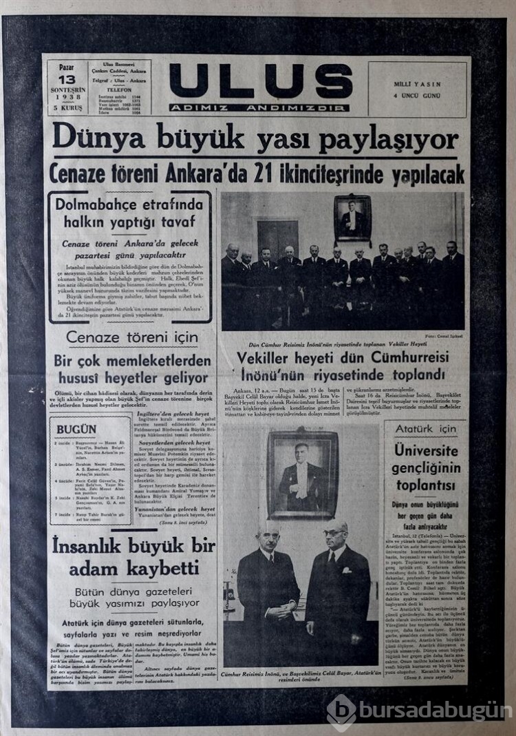 10 Kasım 1938... Büyük acı manşetlere böyle taşındı