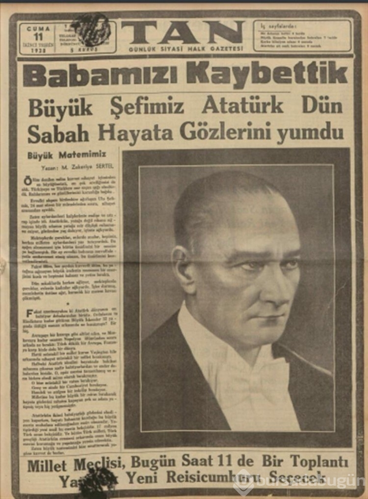 10 Kasım 1938... Büyük acı manşetlere böyle taşındı