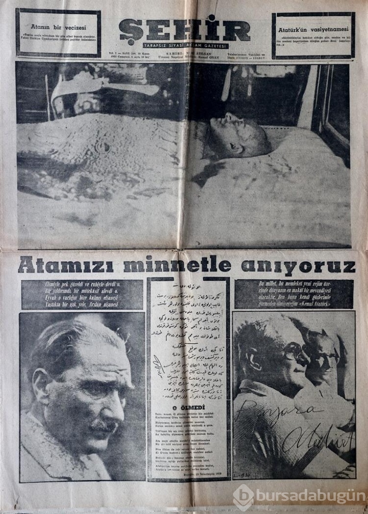 10 Kasım 1938... Büyük acı manşetlere böyle taşındı