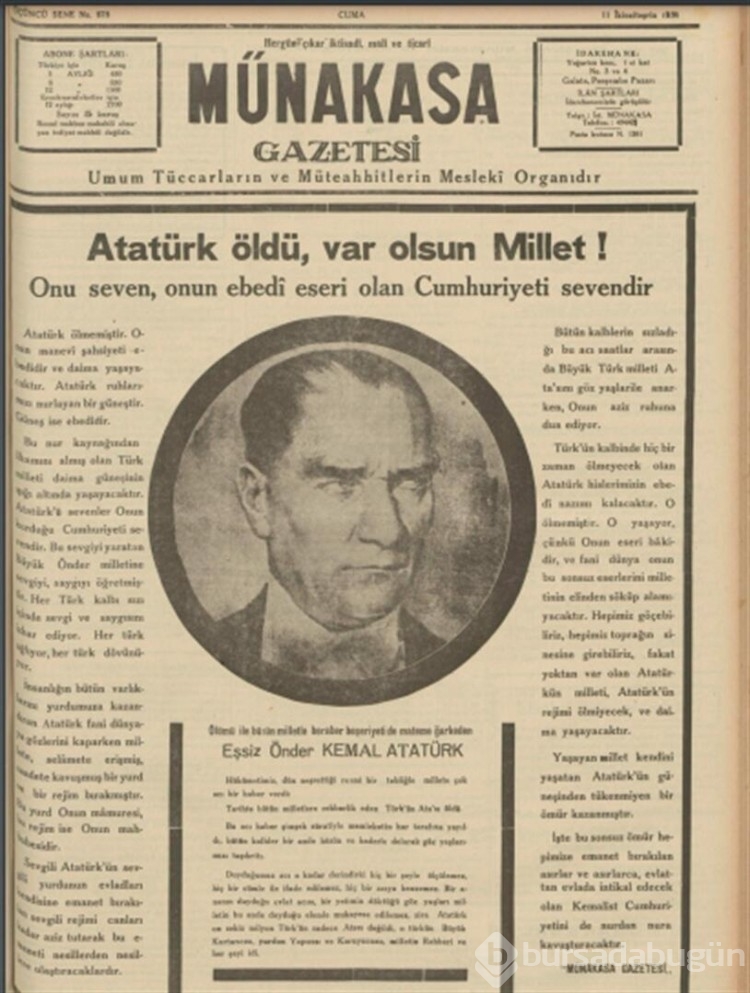 10 Kasım 1938... Büyük acı manşetlere böyle taşındı
