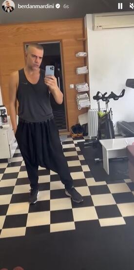 Berdan Mardini bu kez şalvarla spor yaptı!

